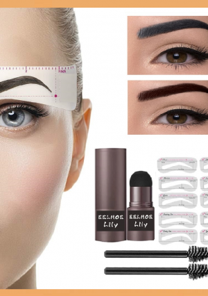 VIP 2023 Professionelles Ein-Schritt-Augenbrauen-Stempelformungsset Enhancer Wasserdichtes Make-up Schönheitsprodukte für Frauen Augenbrauenvorlagen